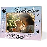 XHWLYN Mom Frame Remember I Love You Mom Wooden Photo Frame Decor Gift For Mother Heartwarming Birthday Present Mothers Day Thanksgiving & Christmas Gift From Daughter Son Family 8X6 Inches
