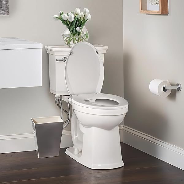 CLIRASS ELONGATED BIDET TOILET SEAT WITH QUIET-CLOSE, NON-ELECTRIC BIDET MODE WITH DUAL NOZZLES, FIT ELONGATED TOILET SEAT, ADJUSTABLE WATER PRESSURE WITH BRASS INLET (ELONGATED)