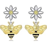 KNTTZZI Bee/Angel Earrings for Women 925 Sterling Silver Dangle Earrings Fashion Sterling Silver Drop Earrings Jewelry Mother's Day Mother's Day Birthday Gift for Mom Wife