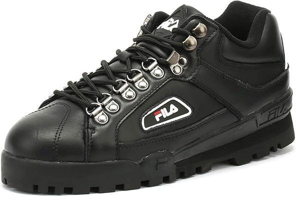 fila black trailblazer leather trainers