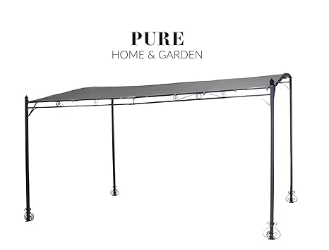Pure Home & Garden Luxus XXL Anbaupavillon Latina Natur, UV-Schutz 40 Plus, 300 x 400 cm