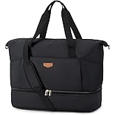 Missnine Weekender Bag for Women, Foldie Travel Bag Expandable with Shoes Compartment Travel Duffel 50L Carry on Overnight Gym