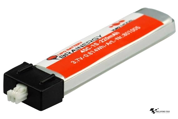 1S-LiPo-Akku mit 220 mAh, 45C und Anschluss kompatibel mit JST EH