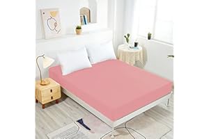 NHNHN Fitted Sheet-Deep Pockets-Soft Microfiber-Easy Care-Shrinkage and Fade Resistant-Fitted Sheets Full Size for Girl Teens Kids-Only 1 Fitted Sheet (Full, Blush)