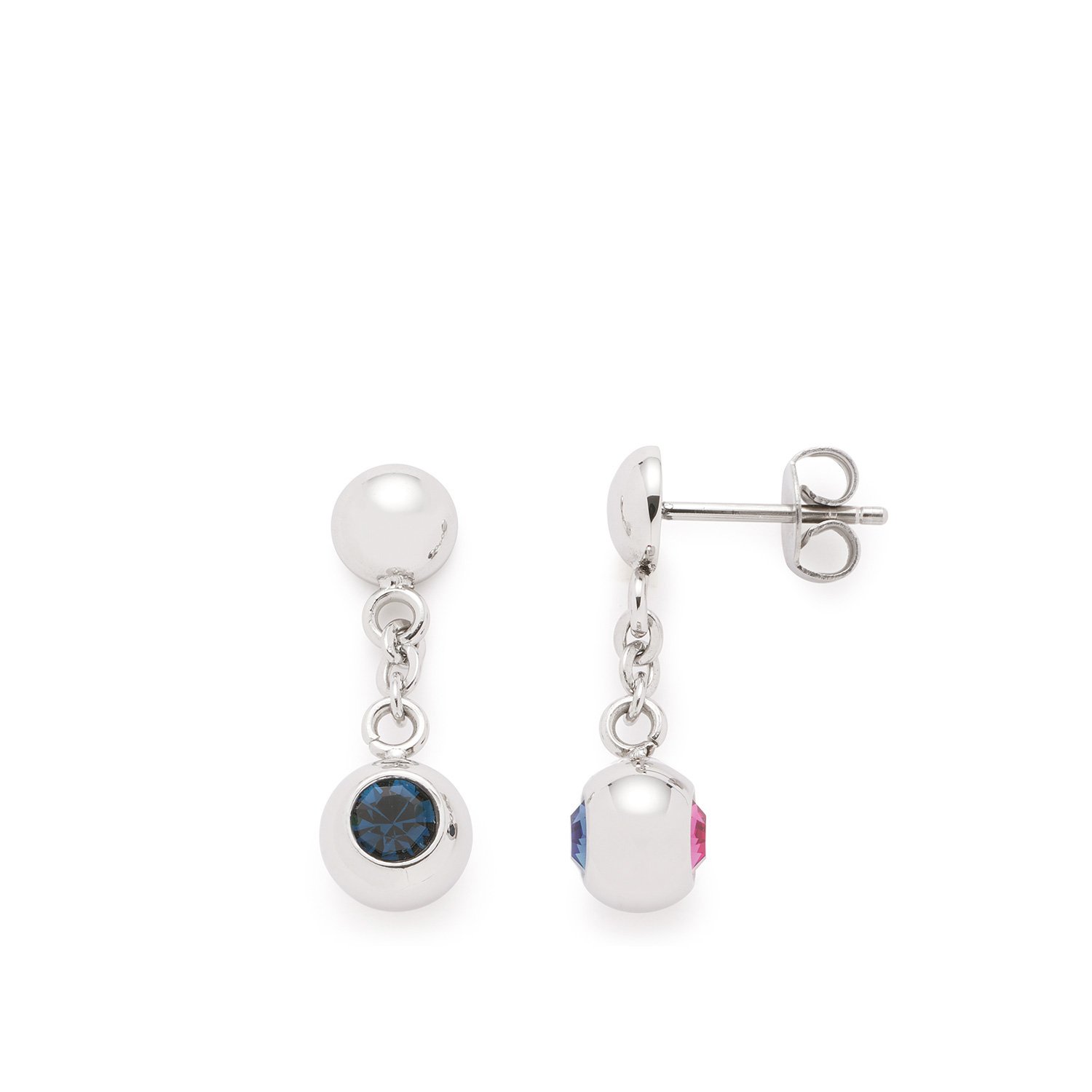 LEONARDO JEWELS Women Stainless Steel Glass Stud Earrings