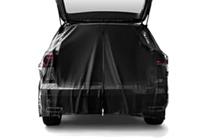 DXNQ Car Tailgate Mesh Screen, Magnetic Mount with Elastic Band Zipper, Breathable Auto Camping Mesh Rear Shades for Preventi