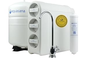 Aquasana SmartFlow® Reverse Osmosis Water Filter | RO Under Sink System | WQA Certified up to 99.99% of 90 contaminants Including Fluoride, PFAS, Arsenic, Lead, and Chlorine | Chrome Faucet