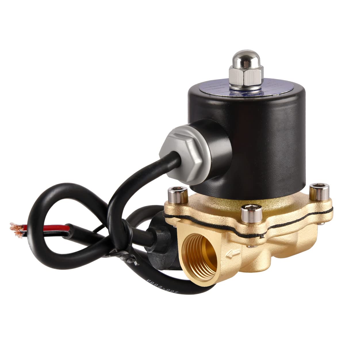 Heschen Brass Electric Solenoid Valve, 2W-160-15J, PT1/2'' Port, AC220V, Direct Action Water Air, Normally Closed Replacement Valve