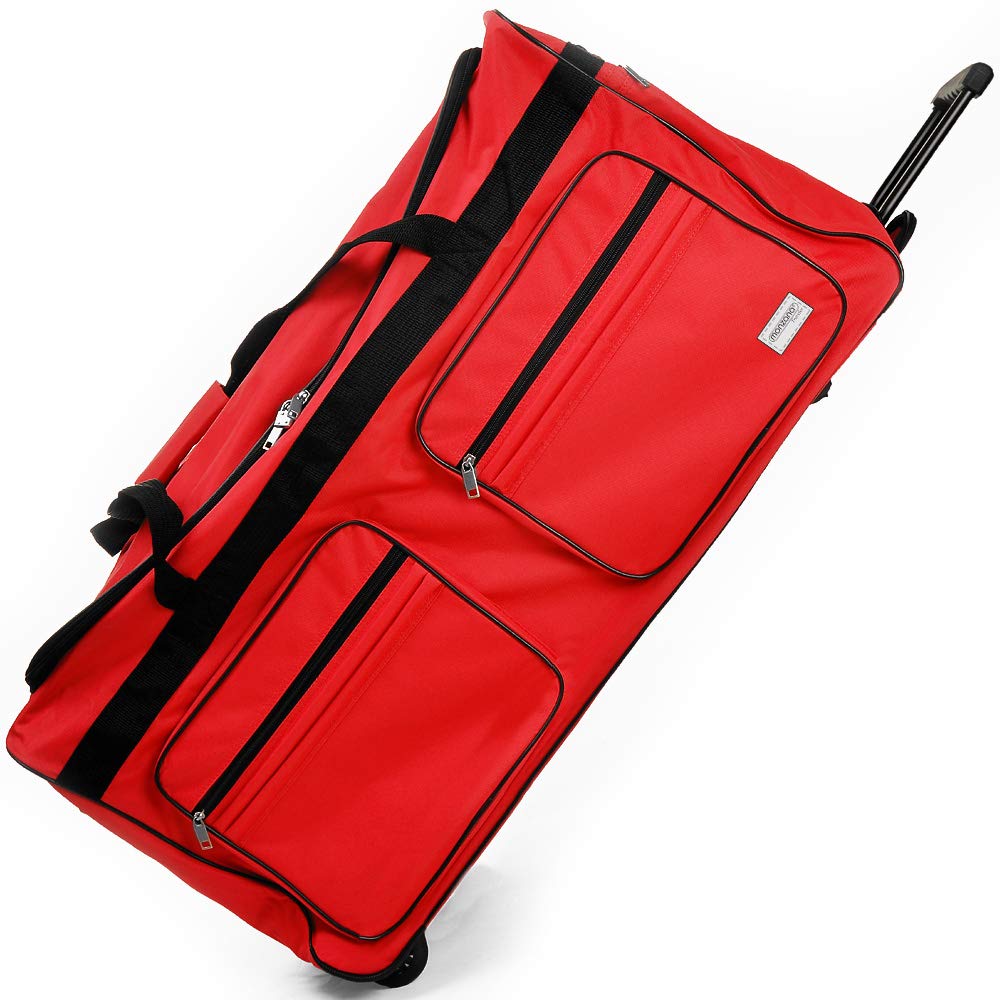 Buy Deuba Travel Duffel Bag 160Liter Red Wheeled Luggage Castors Gym