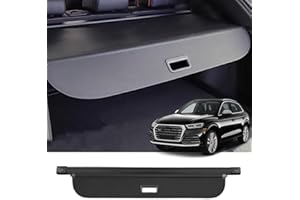 DELUDEN Retractable Cargo Cover Security Shade Compatible with Audi Q5 SQ5 2018-2025 Black Privacy Screen Retractable Rear Storage Waterproof Cargo Cover Luggage Security Shield Shade, not fit Q5 Sportback