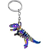 WXCATIM Skull Dinosaur Keychain Dino Gifts For Men Boyfriend Husband Gift For Dinosaur Lovers Cool Unique Gifts For Him Metal Keychains Backpack Charm Car Accessories