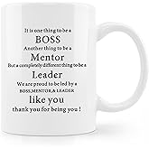 uinwk Gifts for Boss Mug, Office Coffee Cup Ceramic, Bosses Day Mentor Leader Appreciation Gifts for Women Men, Ceramic Coffee Tea Mug 11 oz