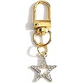 Star Keychain,Bling Keychain Sparkling Star Bag Charm for Keys Handbag,Christmas Birthday Gift for Friends Women