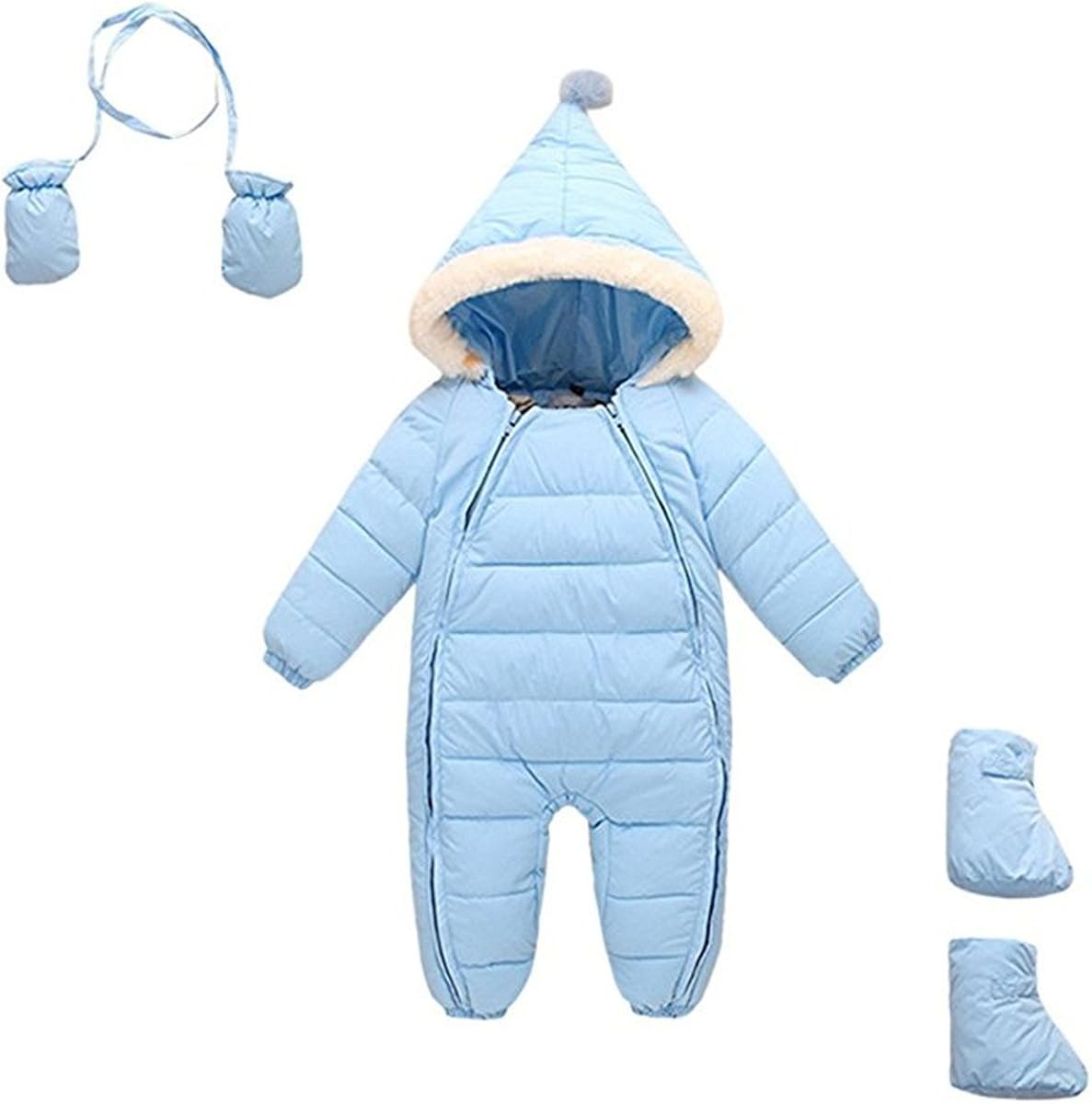 3 Piece All Little Unisex Baby One Piece Winter Warm Puffer Jacket