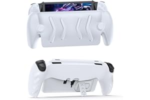 EJGAME Full Protective Case Compatible with PlayStation Portal,PS5 Portal TPU Back Case with Adjustable Kickstand and Detachable Front Cover(White)