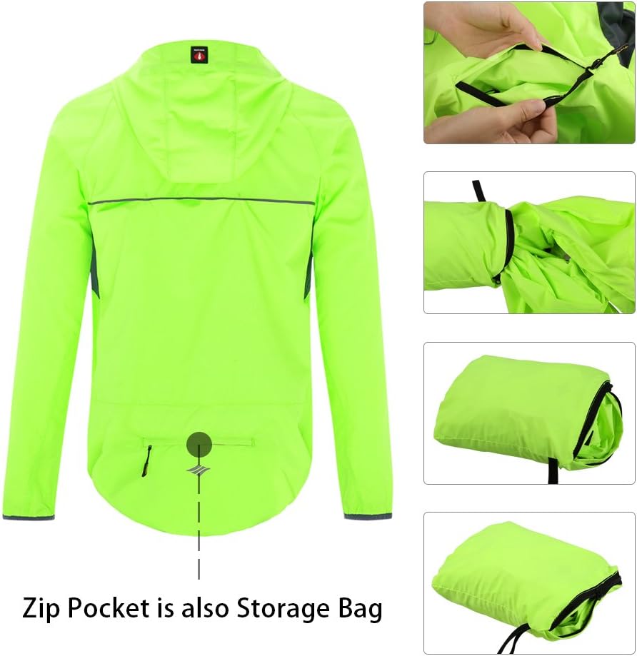 Santic Men's Windproof UV Protection Cycling Jacket Long Sleeve Wind Coat : Clothing