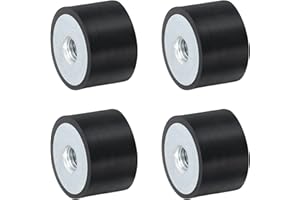 uxcell 4Pcs 30 x 20mm M8 Thread Female Rubber Mounts, Vibration Isolators, Replaces Anti Vibration Pads Flat Silent Block Base Block