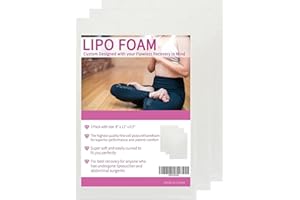 KAIHENG Lipo Foam Pads for Post Surgery, 3 Pack BBL Abdominal Foam Pads Boards Help Out When Using Ab Board Compression Garments Tummy Tuck,Liposuction Surgery Foam Sheet for Recovery 8" x 11"