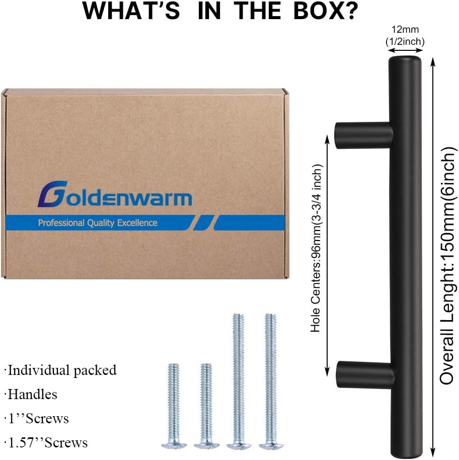 goldenwarm Pack of 15 Cabinet Handles 96 mm - Image 3