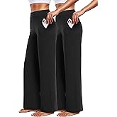 CADMUS Thick Yoga Pants for Women Wide Leg Trousers High Waist Stretch Casual Lounge