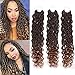 6 Packs Goddess Locs Crochet Hair Wavy Curly Faux Locs Synthetic Hair Extensions Dreadlocks Low Temperature Braiding Hair 1b/27(14