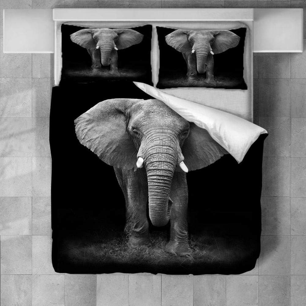 QIHANGYA Funda Nórdica 3D Elefante Animal Moda con Fundas ...