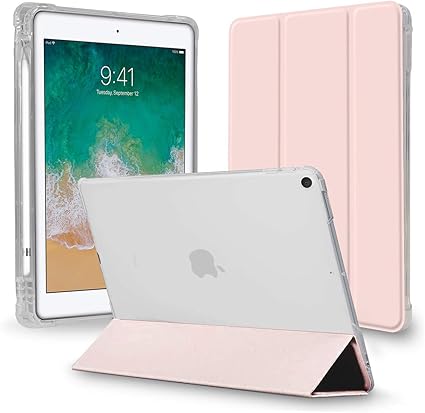 Amazon Ms Factory Ipad 9 7 ケース 18 17 アイパッド 第5 第6世代 カバー Apple Pencil ペンシル 収納 衝撃吸収 軽量 薄型 半透明 ソフトtpu オートスリープ ピンクサンド Ipd 5 S Clh Pk Ms Factory タブレットケース 通販