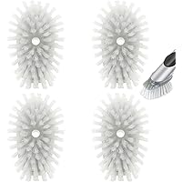 Brush Refills for OXO Dish Brush - 4 Pack Dish Brush Cleaning Soap Dispensing Head Replacement for Scrubber(Grey)