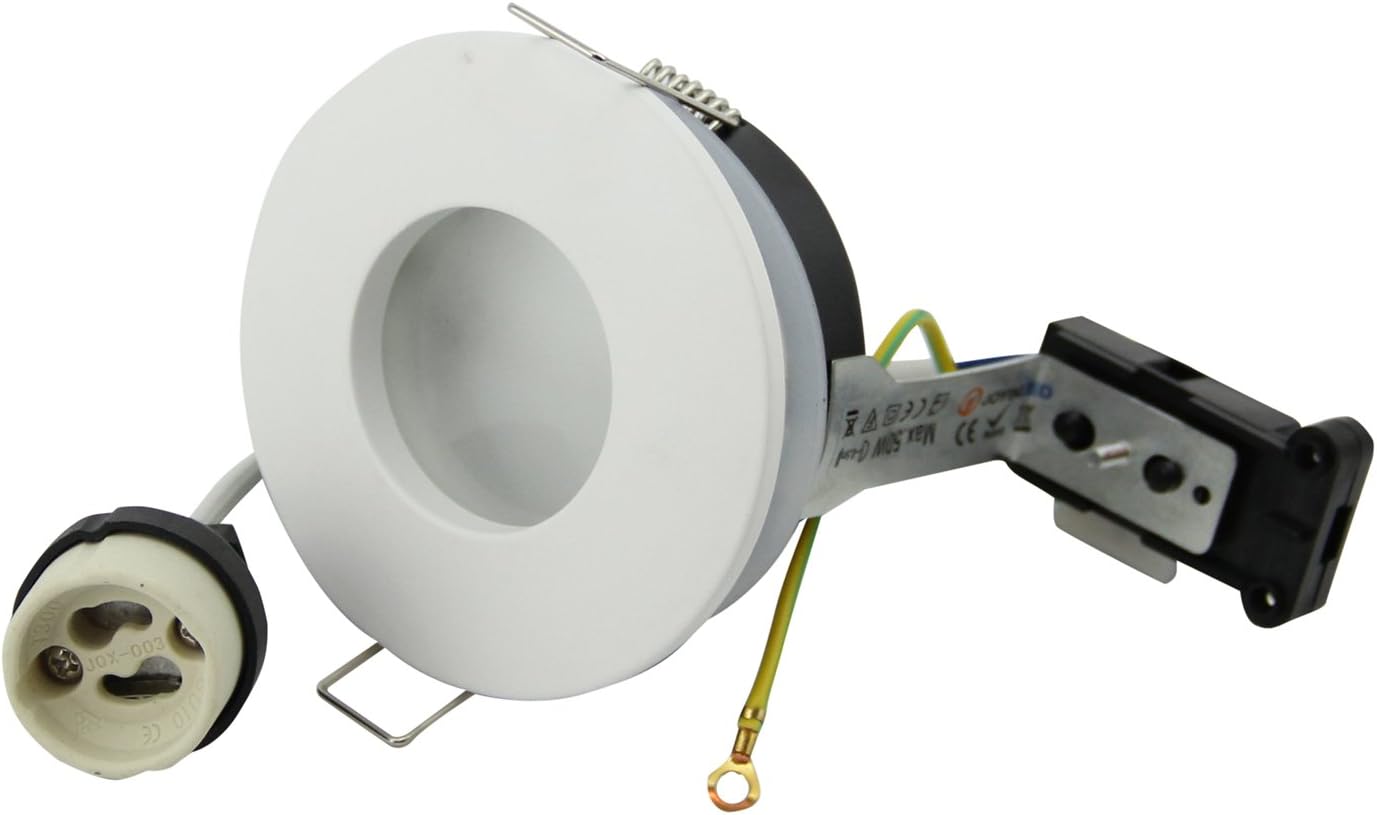 Recessed Round Spotlight IP65 230V GU10 Socket Holder for 50mm Led and Halogen Bulbs