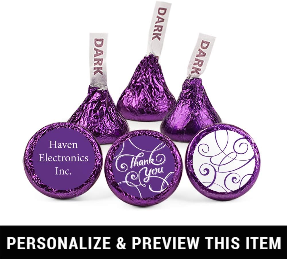 Personalized Thank You Stickers for Kisses (108 Count)
