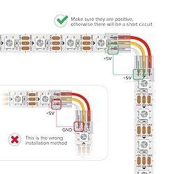 BTF-LIGHTING 3 Pin 10mm 0.39in Width Transparent