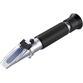 AUTOUTLET Refractometer Saltwater Aquarium for Seawater,Pool,Tank,Testing,Marine Fishkeeping, 0-100PPT &amp; 1.000-1.070 Salinity Tester with ATC Function Hydrometer Specific Gravity Salinity Meter Kit