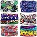 KALILY 12pcs/9pcs/6pcs Headband Bandana - Face Mask Headwear Neck Gaiter Shield Scarf olid Color
