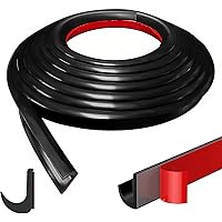 40 FT RV J-Shape Rain Gutter, Self-Adhesive RV Rain Gutter Drip Rail for Water Control, Weather Stripping with Self-Adhesive,