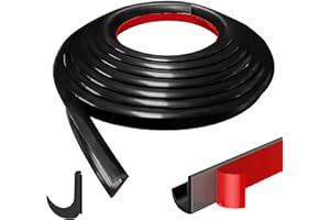 40 FT RV J-Shape Rain Gutter, Self-Adhesive RV Rain Gutter Drip Rail for Water Control, Weather Stripping with Self-Adhesive,