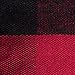 DII Buffalo Check Collection Rustic Farmhouse Throw Blanket with Tassles, 50x60, Tango Red/Black