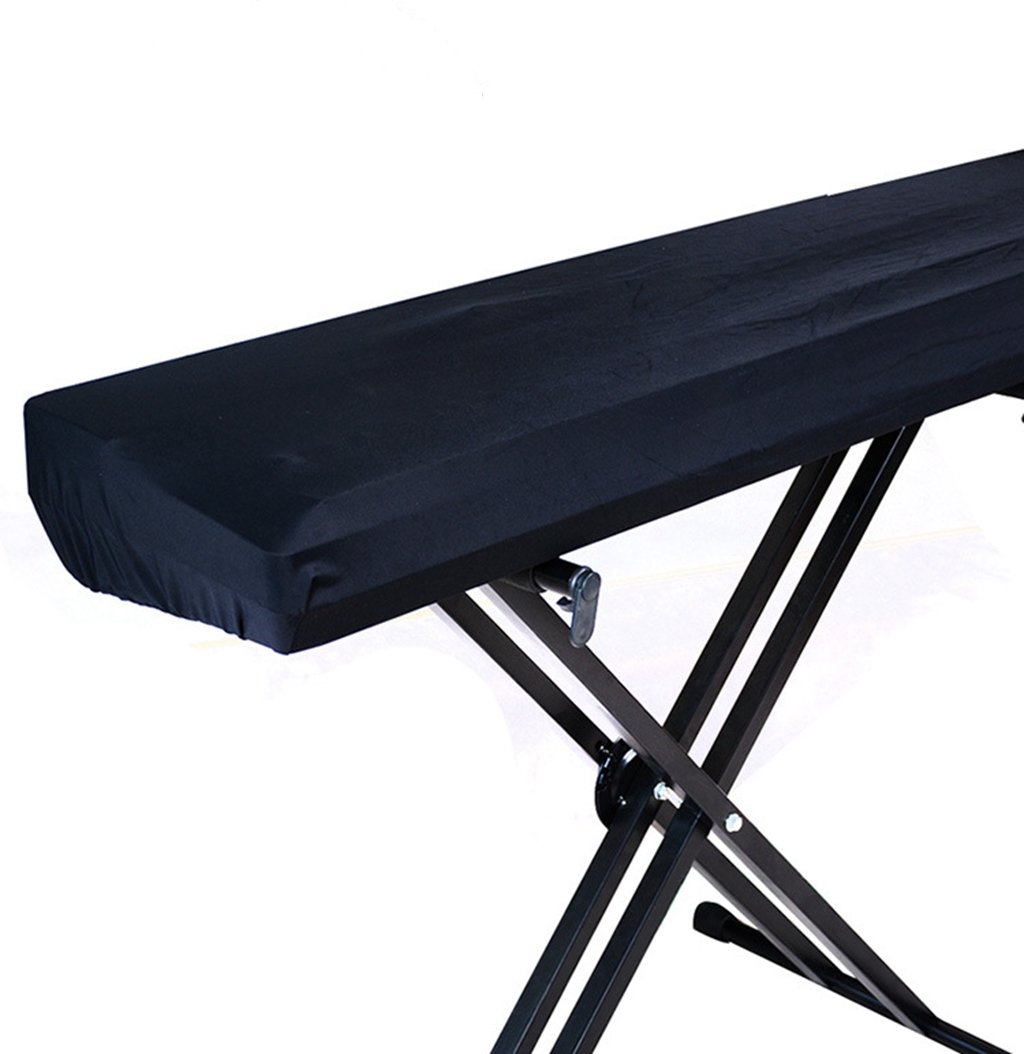 LIGICKY Stretchable 61 & 73 & 76 Keys Digital Piano Keyboard Dust Cover, Black