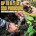 Emergency Paracord Bracelet |7-in-1| Tactical Survival Gear Kit Saw for Camping, Fishing, Hunting & Outdoors | Multipurpose Survival Tool (Black Adjustable)