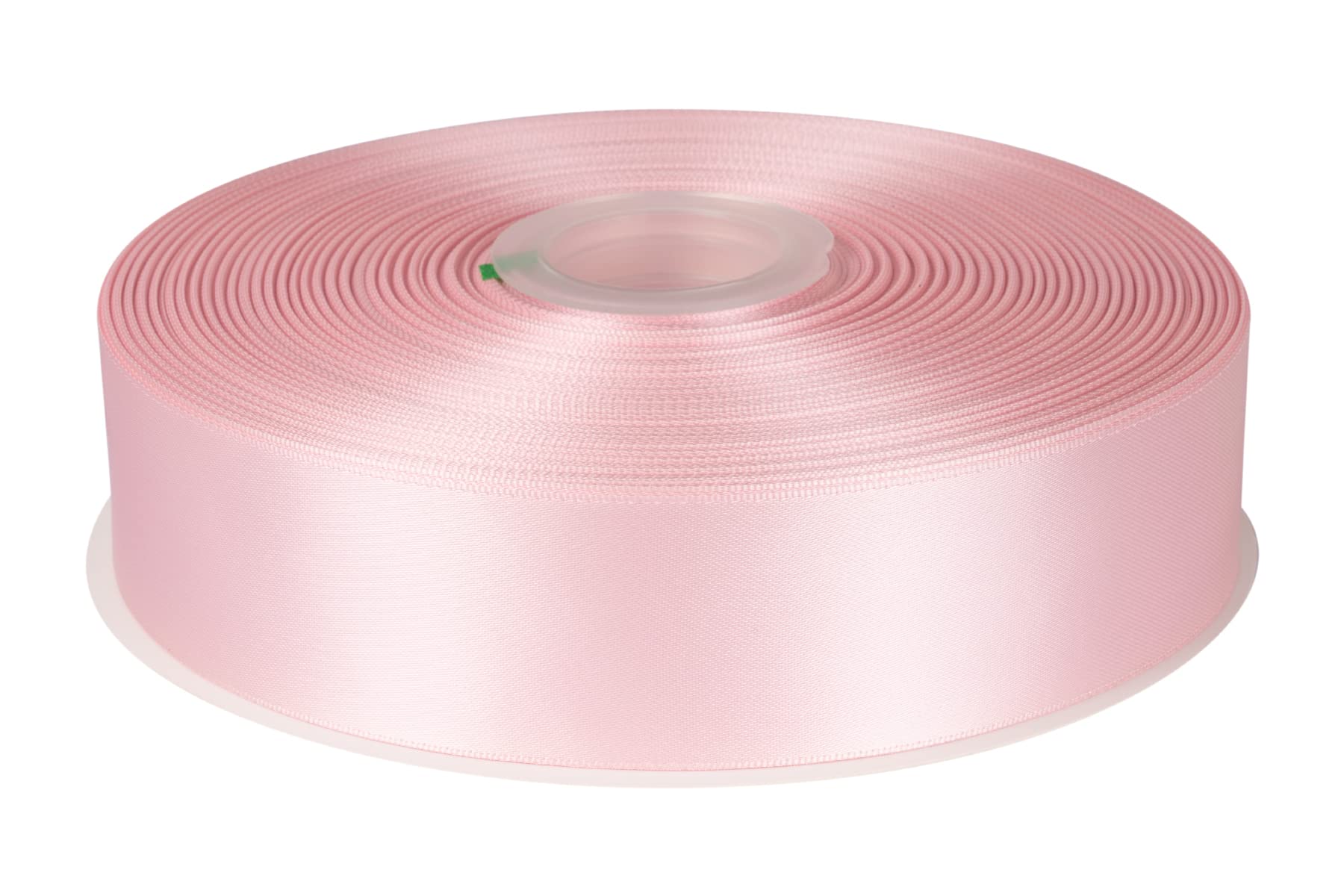 Fondersy 38mmX 91M Double Faced Satin Ribbon Lt. Pink Polyester Ribbon for Gift Wrapping Wedding Decoration Floral Arrangement Crafts