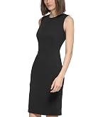 Calvin Klein Women's Shift Dress W/Gold Hardware, Black, 2 at Amazon Women's Clothing store
