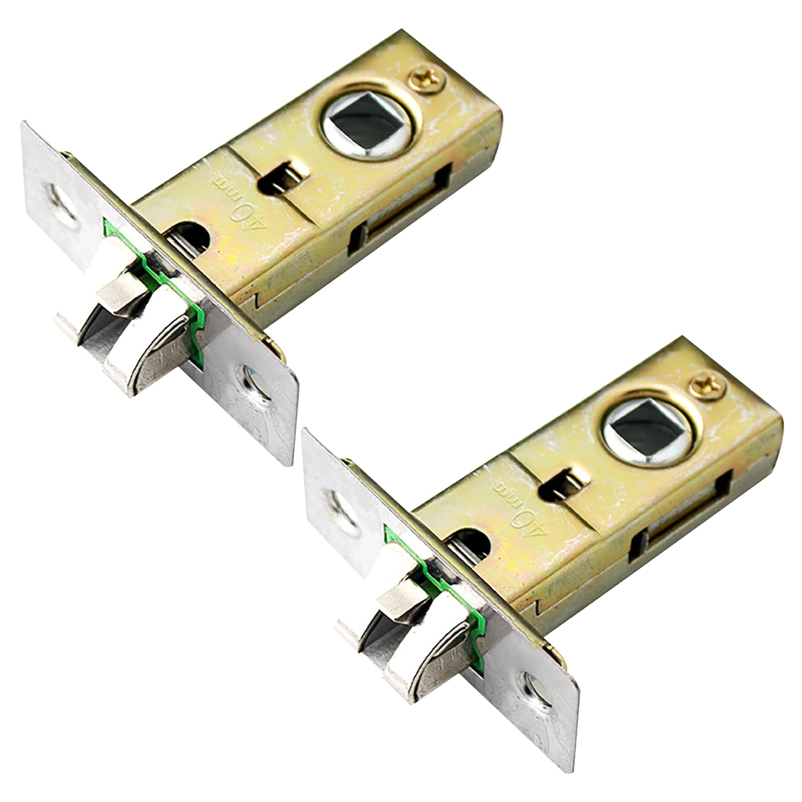 MACHSWON 2PCS 40mm Forked Tubular Mortice Latch with Door Stopper Stainless Steel Door Latch Sprung Lever Door Handles