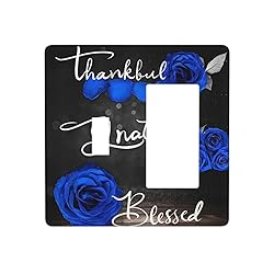 Spshian Light Switch Cover Blue Rose Thankful