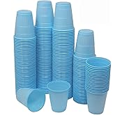 TashiBox] 5 oz Disposable Plastic Cups - 200Count - Sky Blue