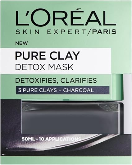 Download L Oreal Paris Pure Clay Black Charcoal Detox Face Mask Deep Cleansing Skin Care For All Skin Types 50 Ml Amazon Co Uk Beauty PSD Mockup Templates