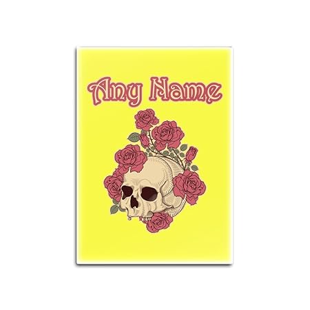 Regalo personalizado - Rosa de calavera de imán para nevera ...