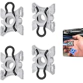 Polcatay 4 PCS Window Regulators Slider Clip, Side Window Glass Adjustment Slider Buckle, 0.42" Aperture Plastic Modifications, for Most Cars Repair Accessories (White)