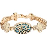 egztika Gold Plated Turkish Jewelry Hollow Style Heart Bracelet for Women Gift