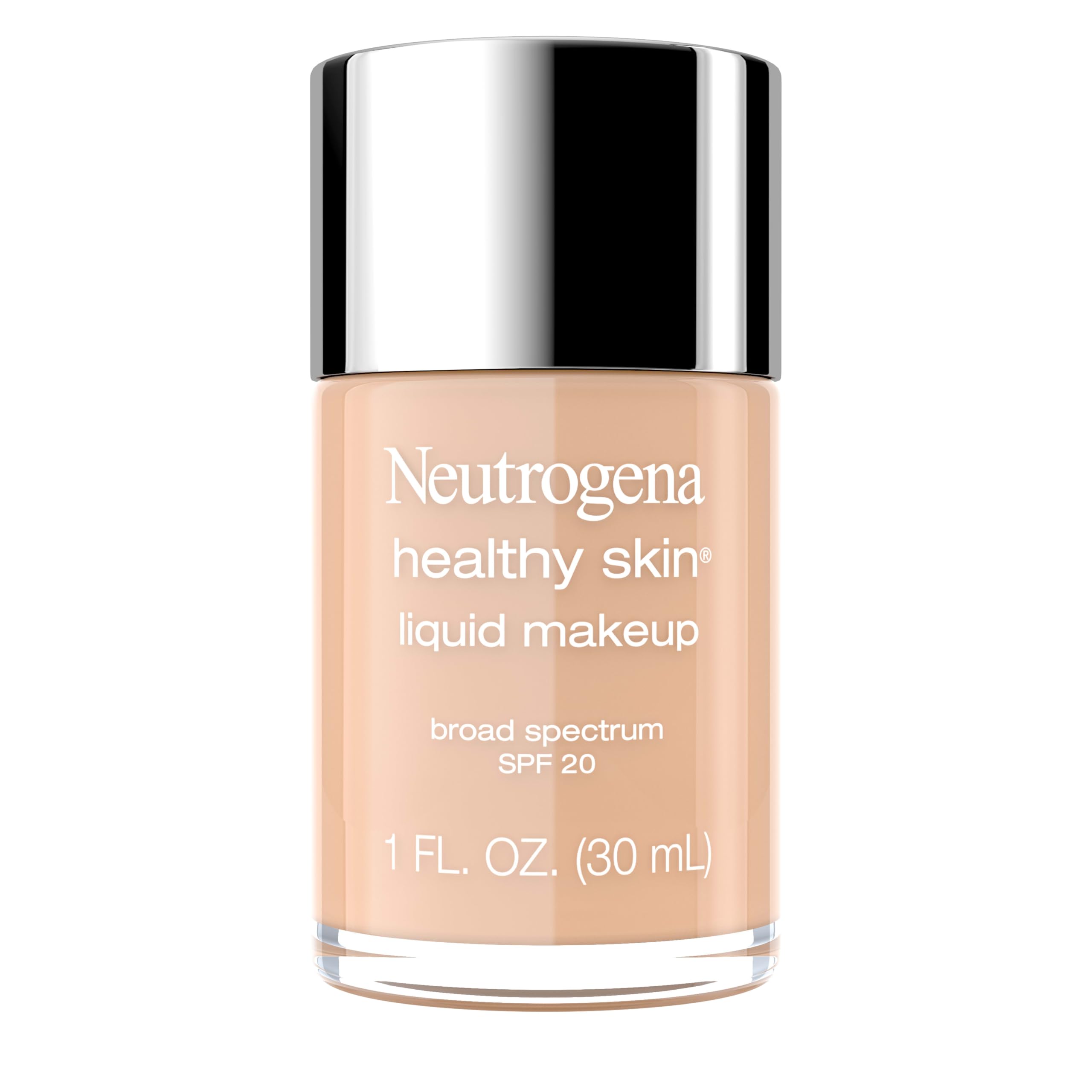 Photo 1 of Neutrogena Healthy Skin Liquid Foundation Makeup with Broad Spectrum SPF 20 Sunscreen, Lightweight, Medium Coverage Makeup with Sunscreen and Pro-Vitamin B5, Caramel 105, 1 fl. oz