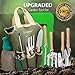 Scuddles Christmas gift Garden Tools Set - 8 Piece Heavy Duty Gardening Tools with Storage Organizer, Ergonomic Hand Digging Weeder, Rake, Shovel, Trowel, Sprayer, Gloves Gift for Men & Women