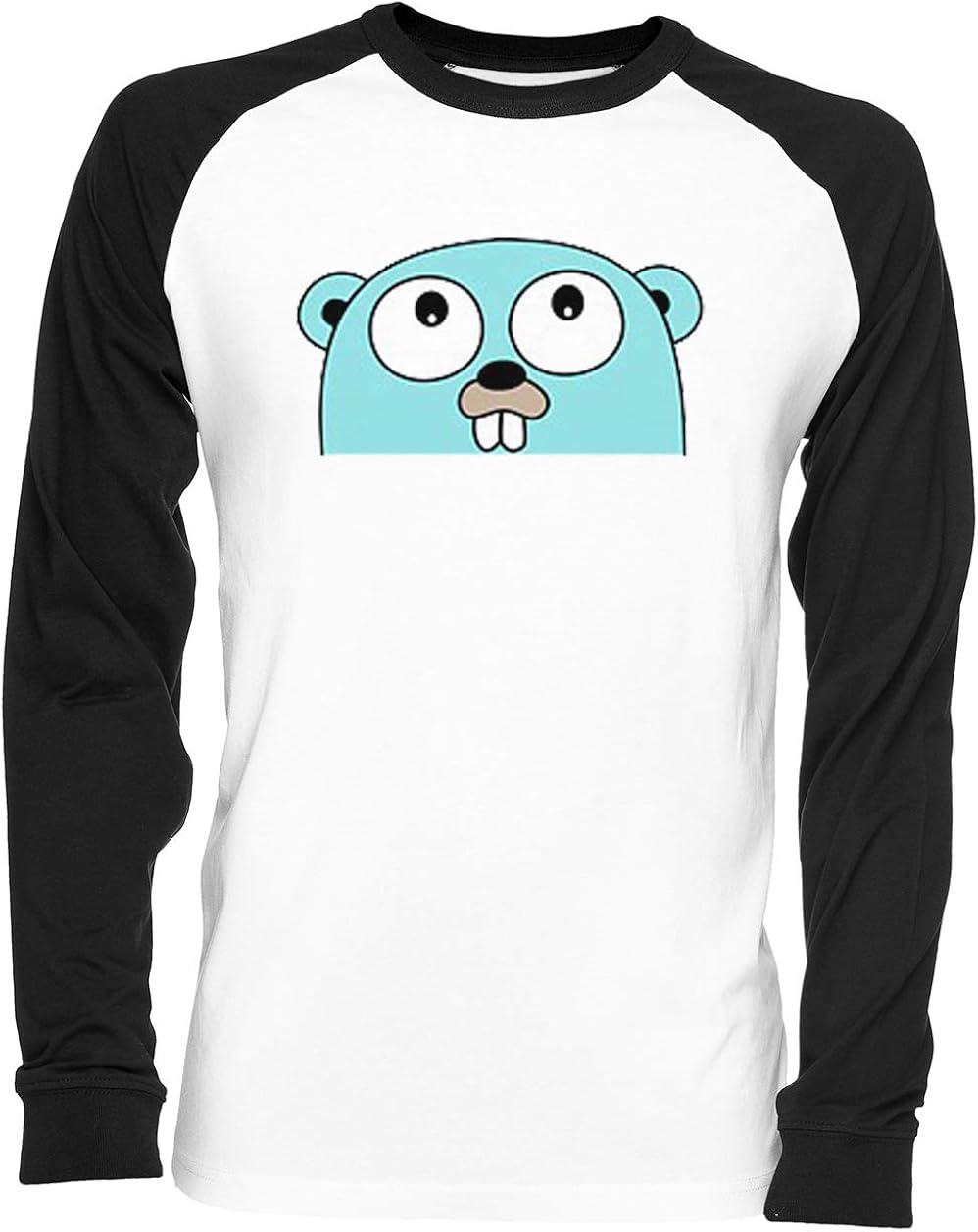 Golang Weißes Baseball T-Shirt Unisex White Baseball Tee: Amazon.de ...